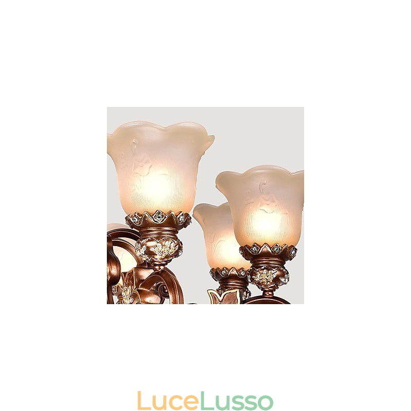 Lampadario Tradizionale Classico Retro Metallo
