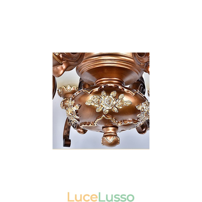 Lampadario Tradizionale Classico Retro Metallo