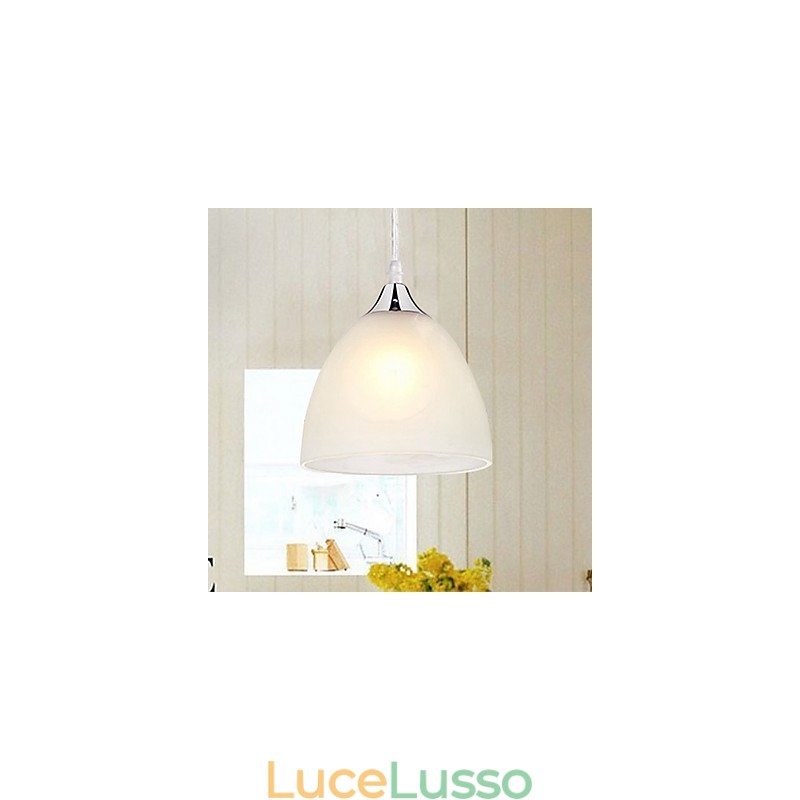 Lampada a sospensione moderna e contemporanea a forma di ciotola
