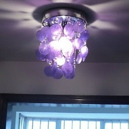 Lampada a sospensione cromata moderna e contemporanea in stile mini