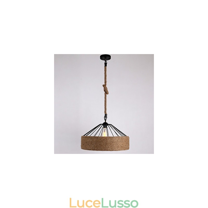 1 luce pendente a corda mini stile moderno contemporaneo country