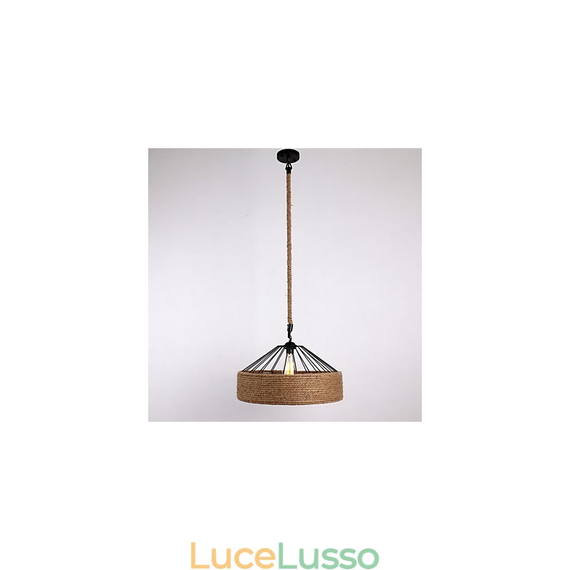 1 luce pendente a corda mini stile moderno contemporaneo country
