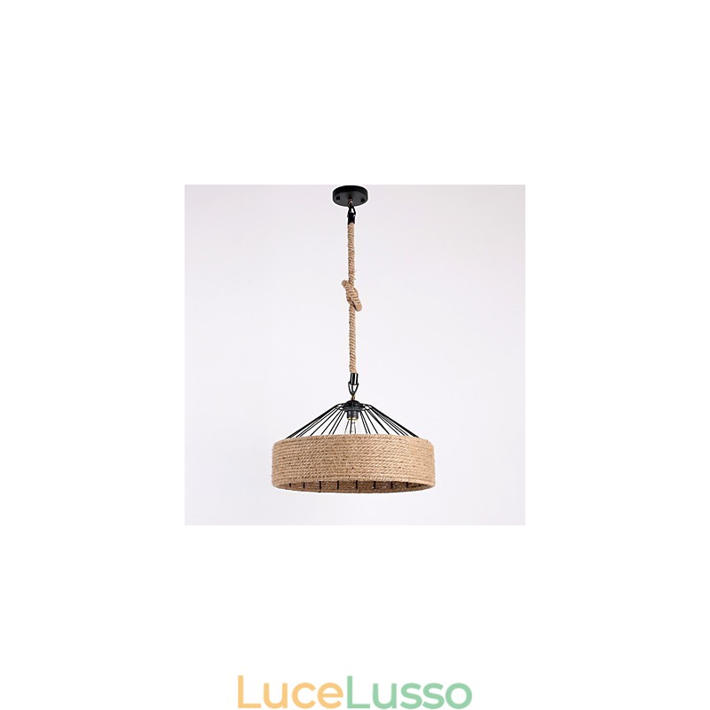 1 luce pendente a corda mini stile moderno contemporaneo country