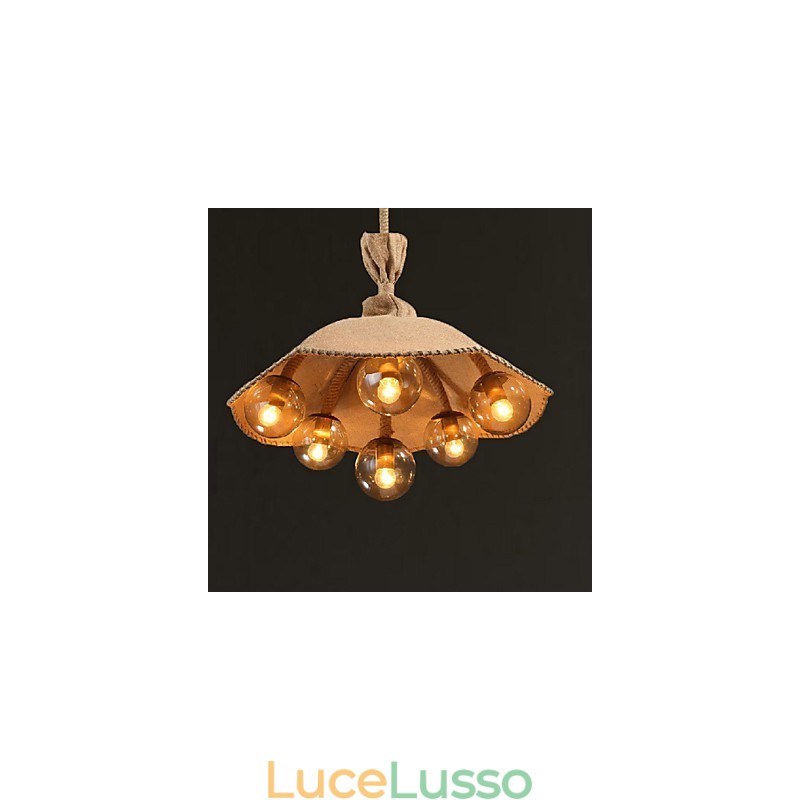 Lampadario in metallo dipinto di campagna, lampada a sospensione, camera da letto