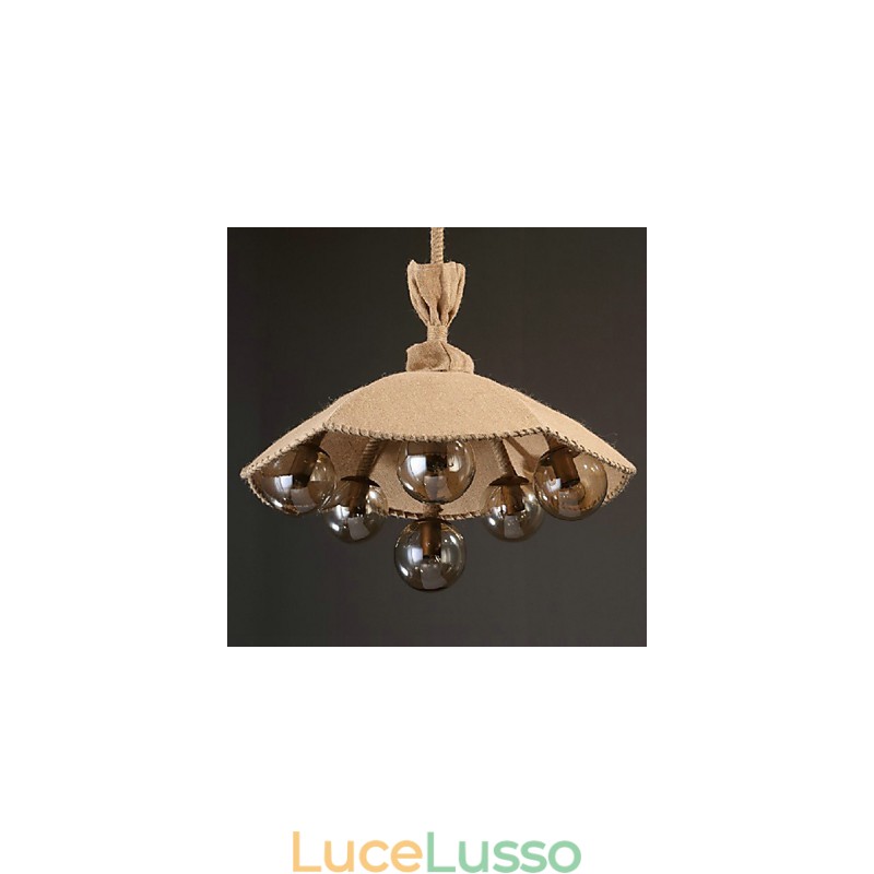 Lampadario in metallo dipinto di campagna, lampada a sospensione, camera da letto