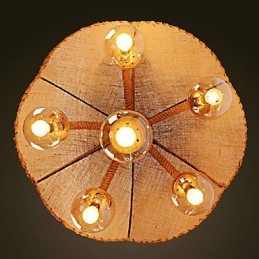 Lampadario in metallo dipinto di campagna, lampada a sospensione, camera da letto