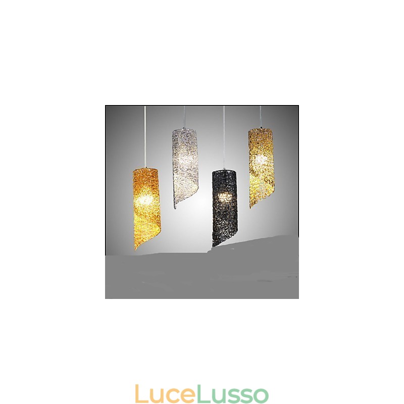 Lampada creativa a testa singola cilindrica rotonda lunga in alluminio