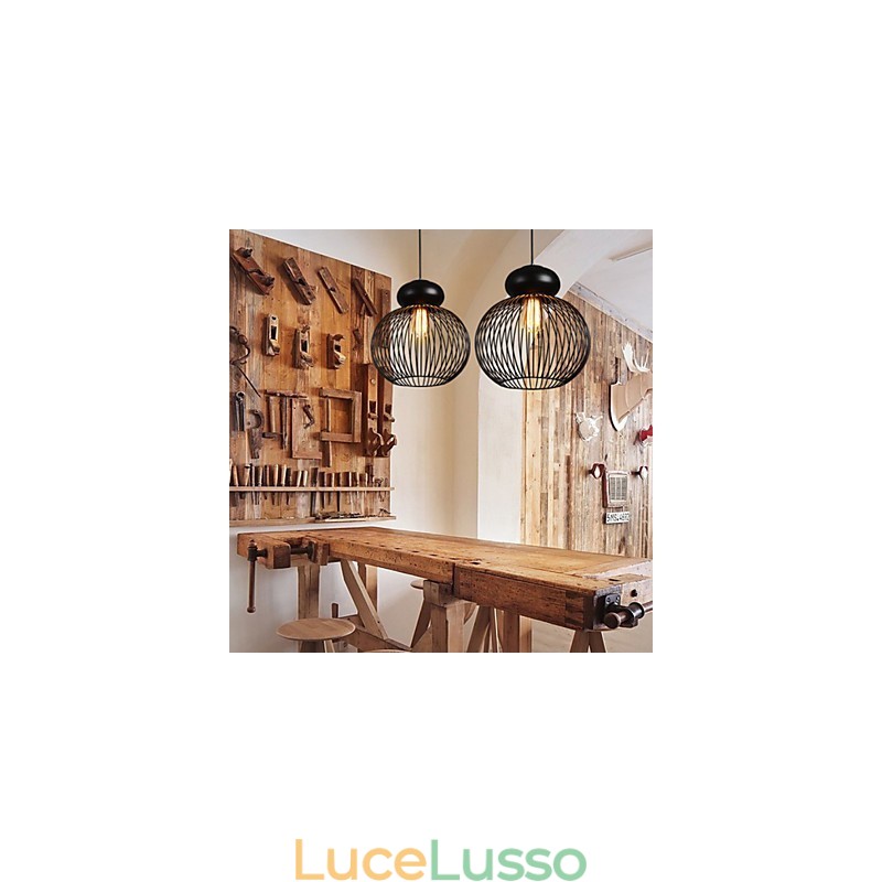 Lampada a sospensione in metallo di Retro Designers
