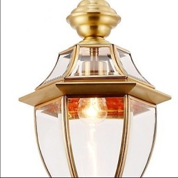 Ciondolo piccolo stile country americano tutto in rame, vetro singolo C