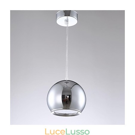 Lampada a sospensione moderna e contemporanea in metallo elettroplaccato a forma di globo Lampada a sospensione moderna e contemporanea in metallo elettroplaccato a forma di globo