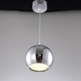 Lampada a sospensione moderna e contemporanea in metallo elettroplaccato a forma di globo