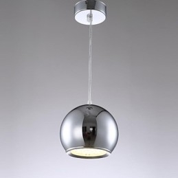 Lampada a sospensione moderna e contemporanea in metallo elettroplaccato a forma di globo