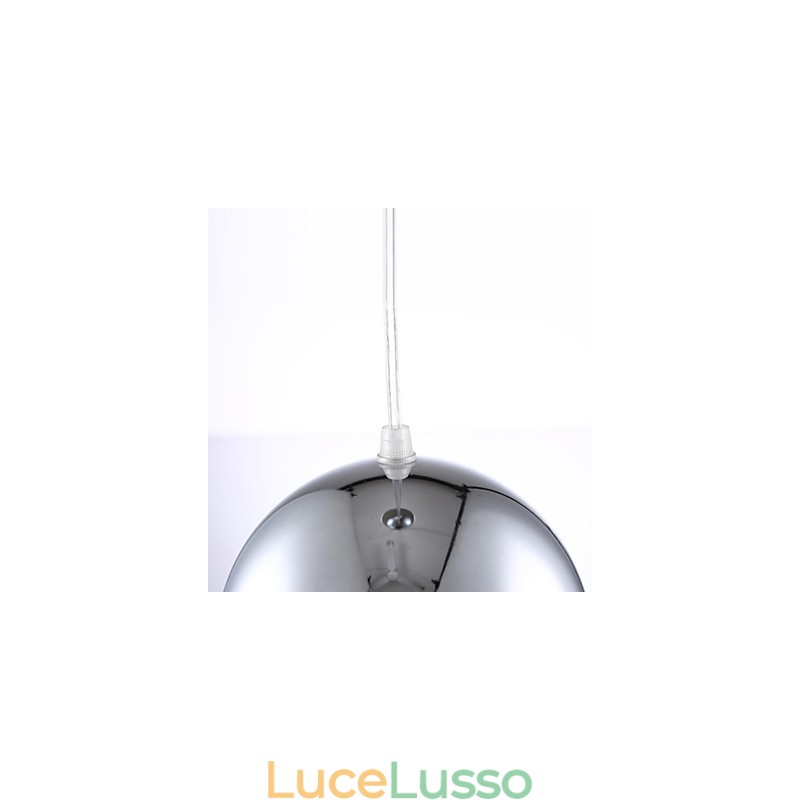 Lampada a sospensione moderna e contemporanea in metallo elettroplaccato a forma di globo
