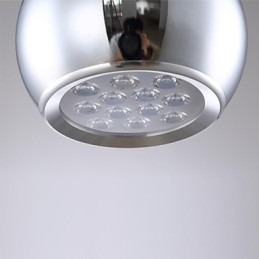 Lampada a sospensione moderna e contemporanea in metallo elettroplaccato a forma di globo