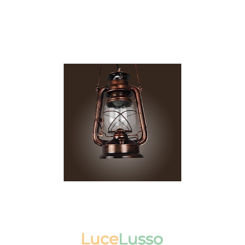 Lampada a sospensione in bronzo stile Country Lantern Mini