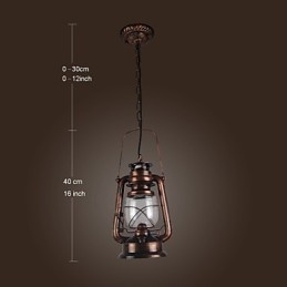Lampada a sospensione in bronzo stile Country Lantern Mini