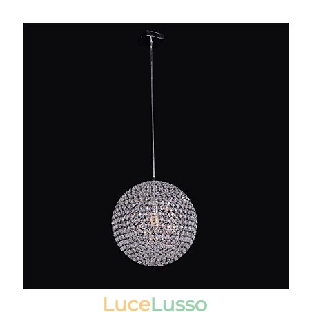 Lampadario in cristallo K9 con struttura in metallo sferico semplice Lampadario in cristallo K9 con struttura in metallo sferico semplice