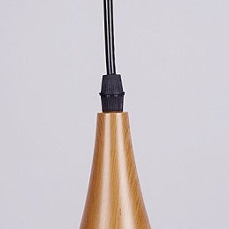 Lampada a sospensione retrò in metallo effetto legno Lampade a sospensione da caffè
