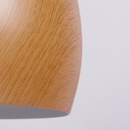 Lampada a sospensione retrò in metallo effetto legno Lampade a sospensione da caffè