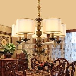 Lampadario in metallo elettroplaccato in stile rustico Lodge Vintage Mini