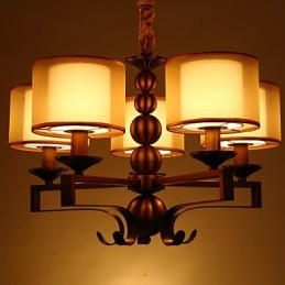 Lampadario in metallo elettroplaccato in stile rustico Lodge Vintage Mini