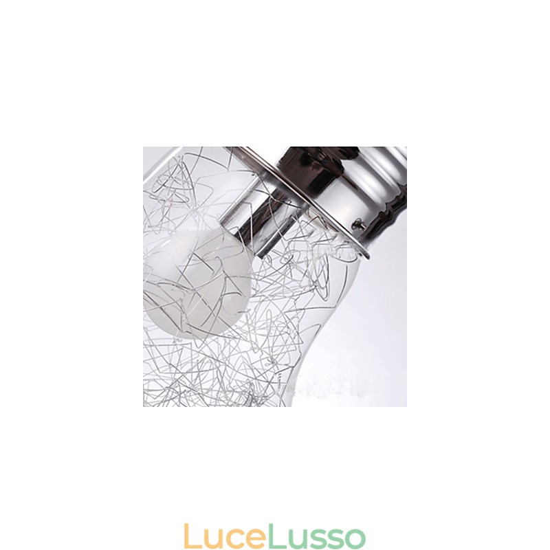 Lampade a sospensione tradizionali classiche rustiche Lodge Vintage Retro Vetro