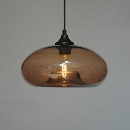 Lampada a sospensione moderna caratteristica a 1 luce con paralume trasparente