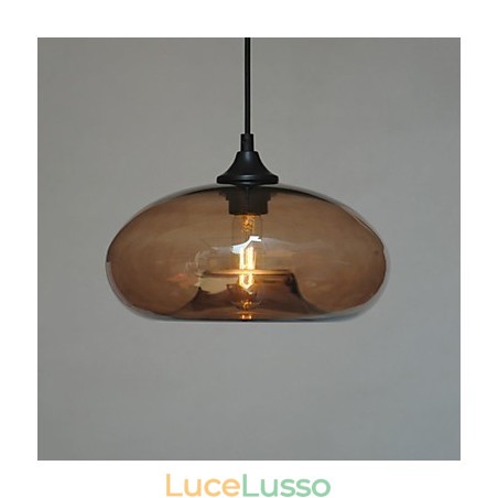 Lampada a sospensione moderna caratteristica a 1 luce con paralume trasparente Lampada a sospensione moderna caratteristica a 1 luce con paralume trasparente