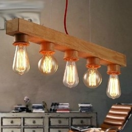 Moderno Contemporaneo Tradizionale Classico Mini Stile Dipinto Legno Bambù Lampada a Sospensione