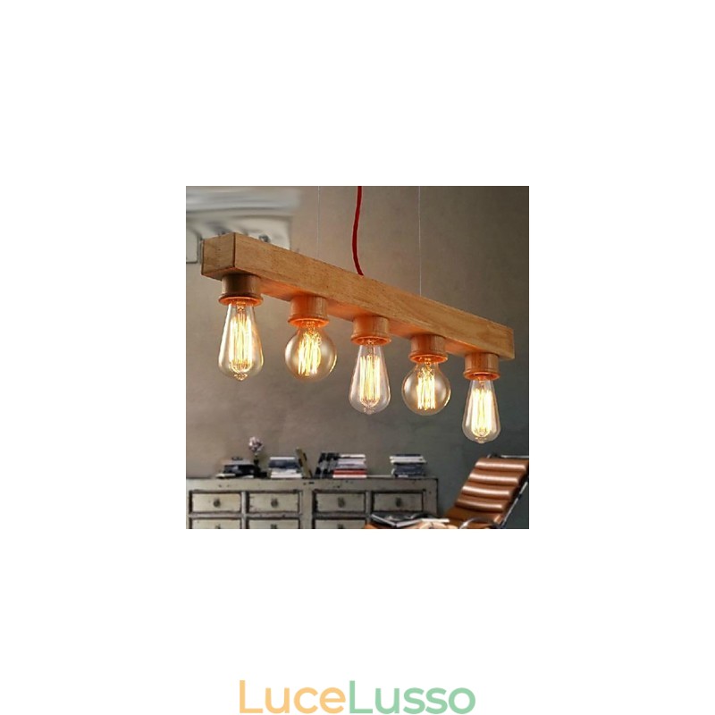 Moderno Contemporaneo Tradizionale Classico Mini Stile Dipinto Legno Bambù Lampada a Sospensione