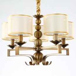 Lampadario in metallo elettroplaccato in stile rustico Lodge Vintage Mini