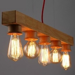 Moderno Contemporaneo Tradizionale Classico Mini Stile Dipinto Legno Bambù Lampada a Sospensione