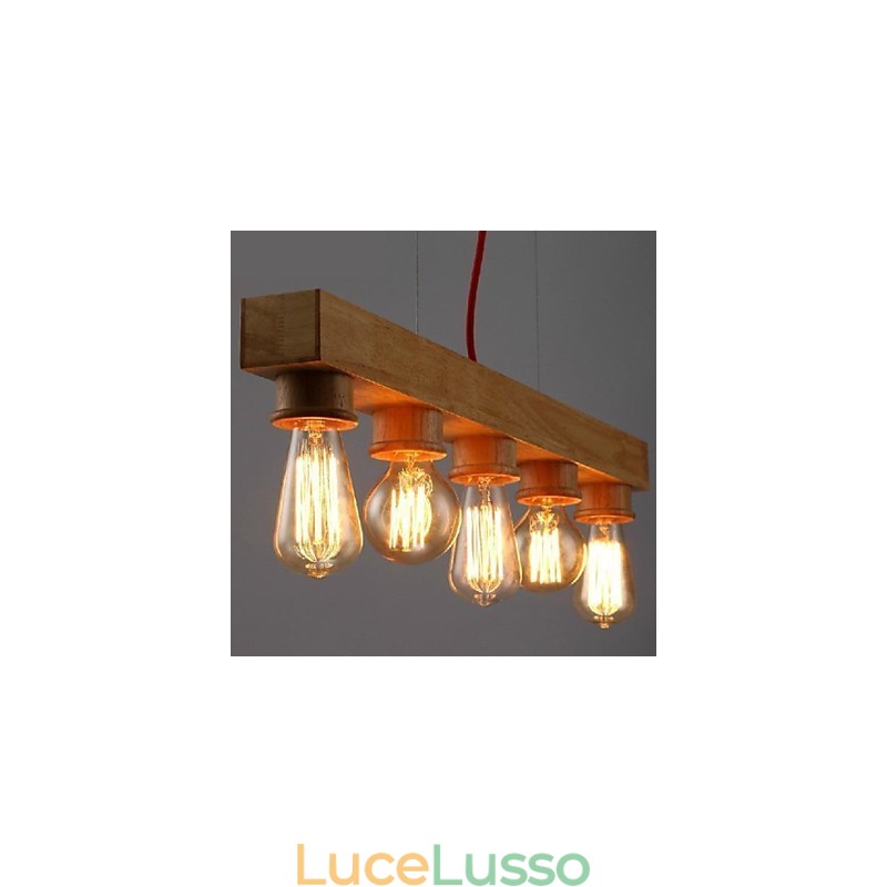 Moderno Contemporaneo Tradizionale Classico Mini Stile Dipinto Legno Bambù Lampada a Sospensione
