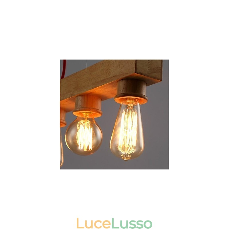 Moderno Contemporaneo Tradizionale Classico Mini Stile Dipinto Legno Bambù Lampada a Sospensione