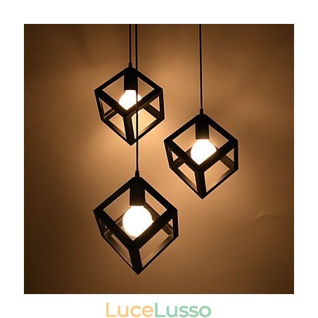 Lampadario in ferro battuto creativo contemporaneo e su contratto, lampade a testa singola Lampadario in ferro battuto creativo contemporaneo e su contratto, lampade a testa singola