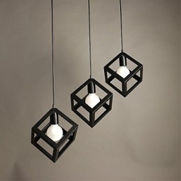 Lampadario in ferro battuto creativo contemporaneo e su contratto, lampade a testa singola