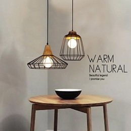 Lampadario in ferro battuto creativo nordico, stile retrò, con rete a goccia