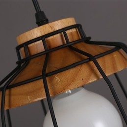 Lampadario in ferro battuto creativo nordico, stile retrò, con rete a goccia