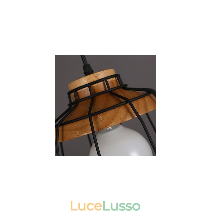 Lampadario in ferro battuto creativo nordico, stile retrò, con rete a goccia