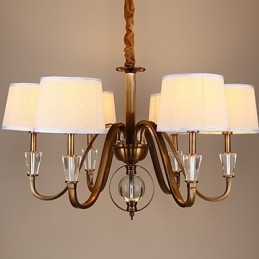 Lampadario in metallo elettroplaccato in stile rustico Lodge Vintage Crystal Mini