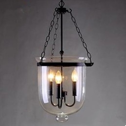 Lampada a sospensione in vetro circolare Country