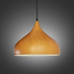Lampada a sospensione retrò in metallo effetto legno Lampade a sospensione da caffè