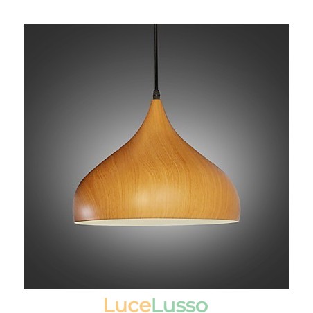 Lampada a sospensione retrò in metallo effetto legno Lampade a sospensione da caffè Lampada a sospensione retrò in metallo effetto legno Lampade a sospensione da caffè