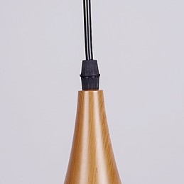 Lampada a sospensione retrò in metallo effetto legno Lampade a sospensione da caffè