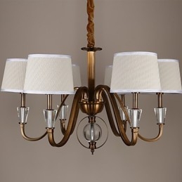 Lampadario in metallo elettroplaccato in stile rustico Lodge Vintage Crystal Mini