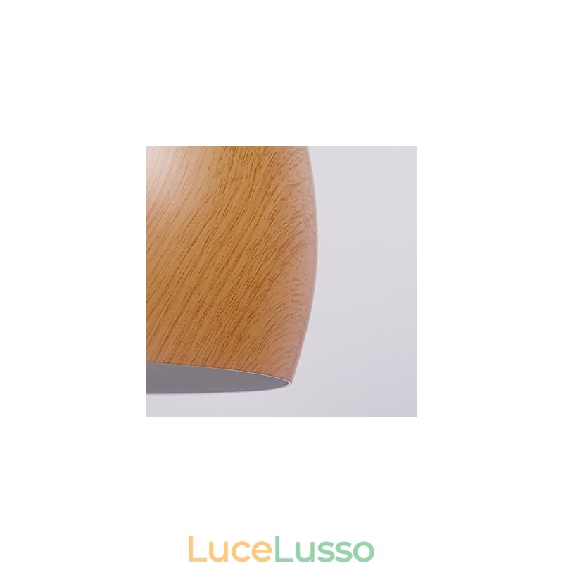 Lampada a sospensione retrò in metallo effetto legno Lampade a sospensione da caffè