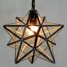 Lampadario a forma di stella del Pentagono, lampadario contemporaneo e contratto