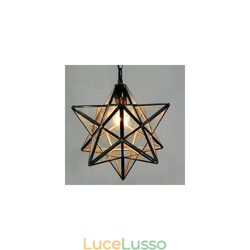 Lampadario a forma di stella del Pentagono, lampadario contemporaneo e contratto