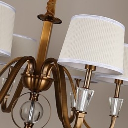 Lampadario in metallo elettroplaccato in stile rustico Lodge Vintage Crystal Mini