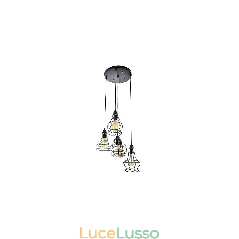 Lampadario in metallo dipinto in stile Country Mini